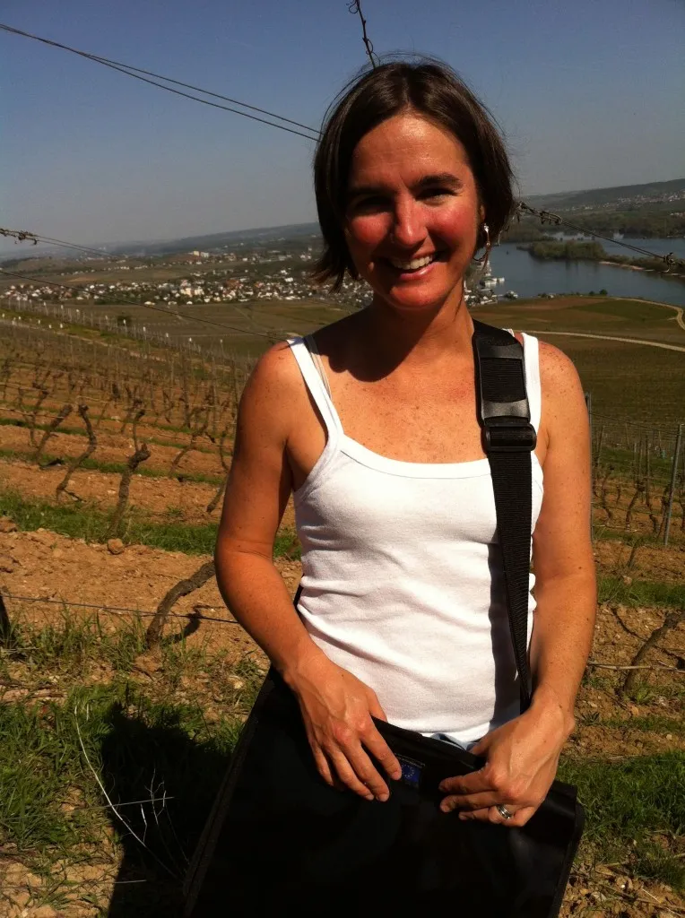 Inez at vineyard